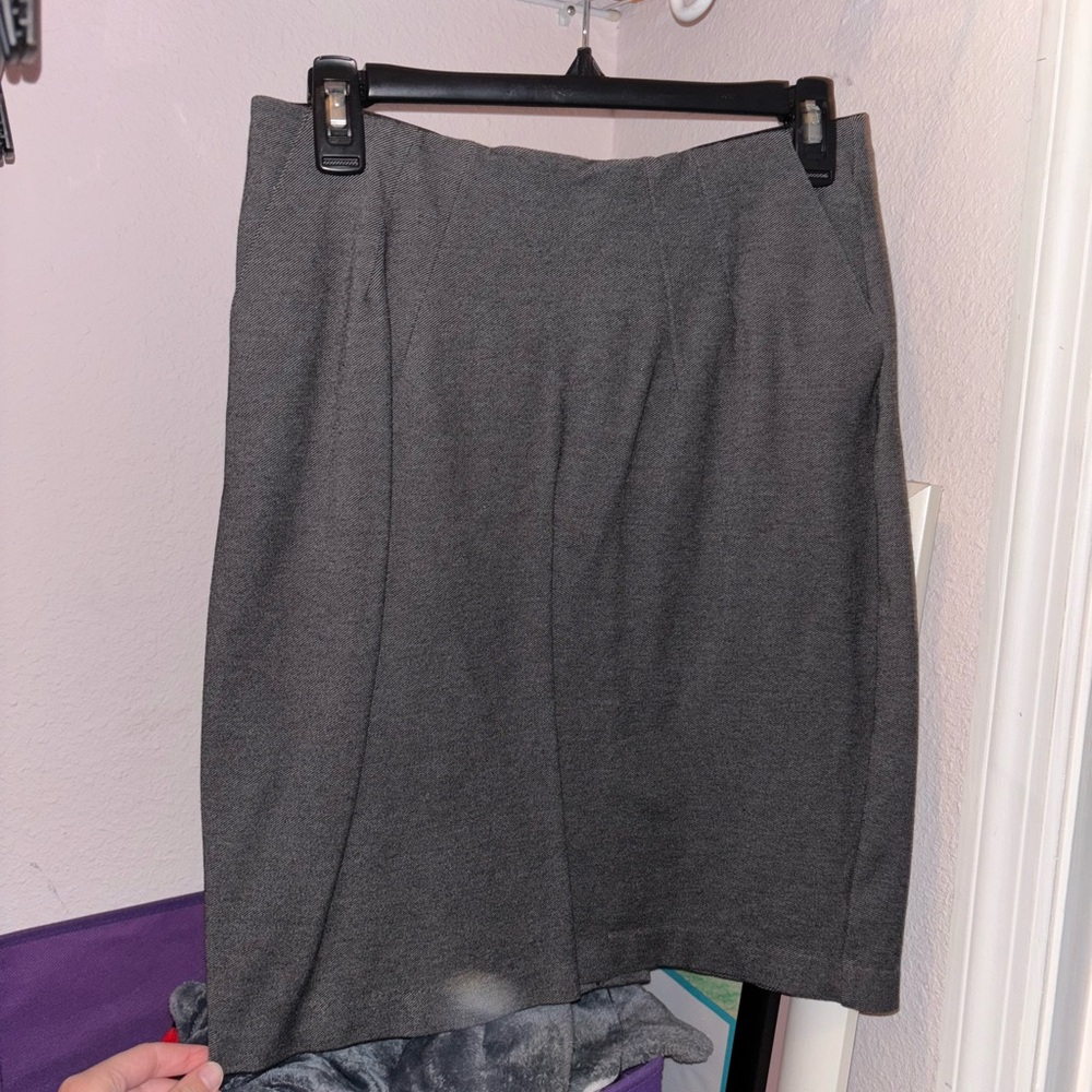 Lands' End Charcoal Pencil Skirt